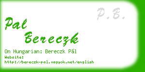 pal bereczk business card